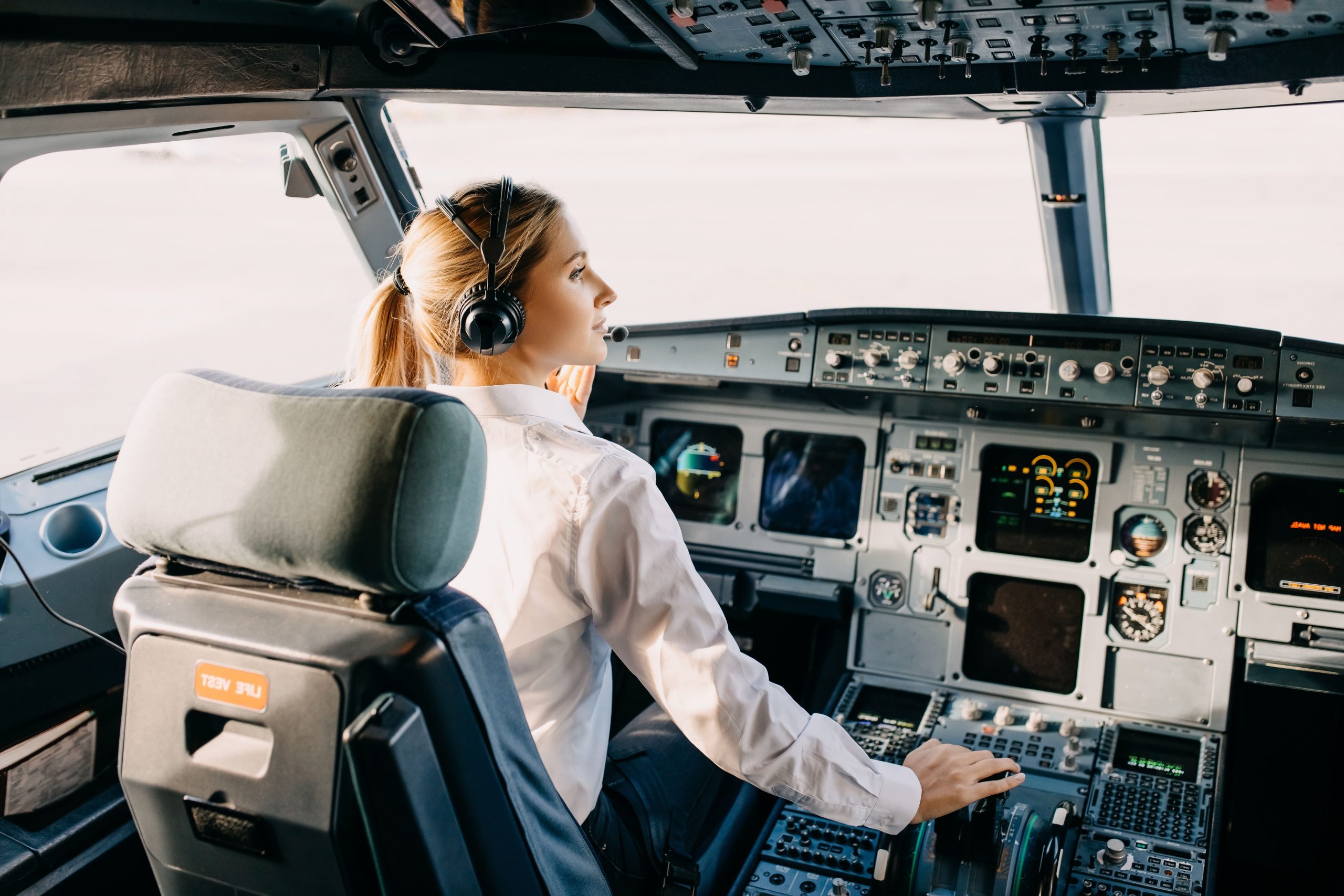 Ziel der Ausbildung ist das Cockpit eines Verkehrsflugzeuges